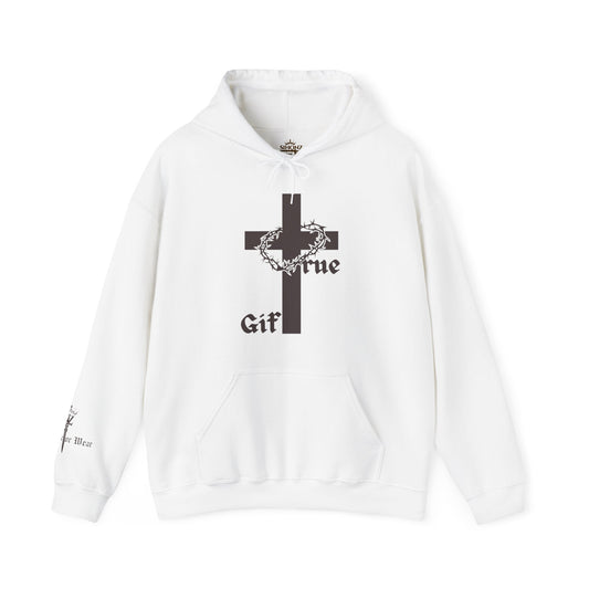 White - True Gift Cross Unisex Heavy Blend™ Hooded Sweatshirt