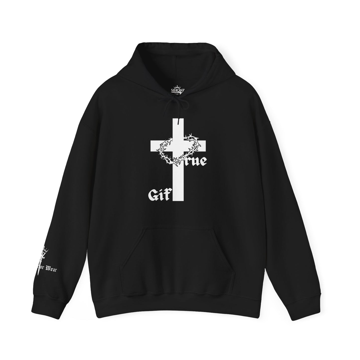 Black - True Gift Cross Unisex Heavy Blend™ Hooded Sweatshirt