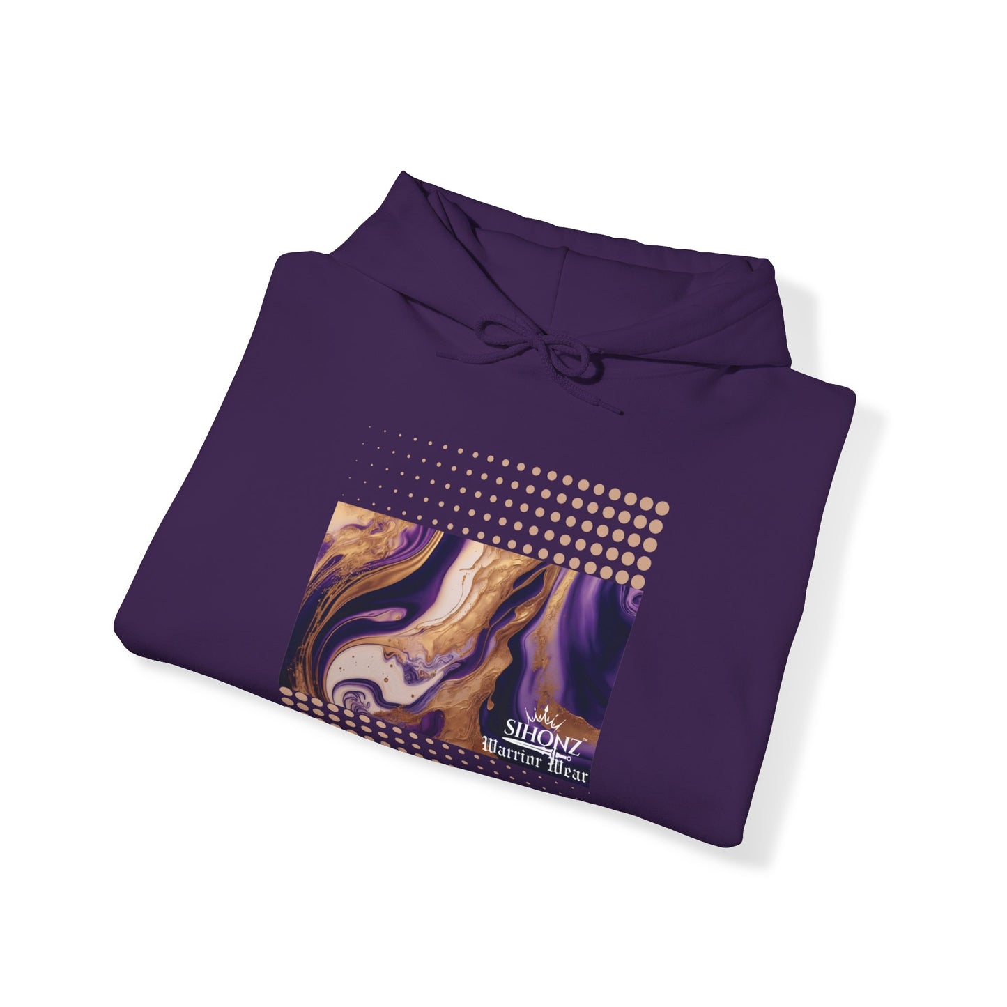 Marble Gold & Purple Unisex Heavy Blend™ Hooded Sweatshirt